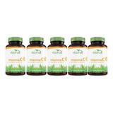 Vitamina C (ácido Ascórbico) Alta Calidad 5 Botes De 60 Cáps Sabor Neutro