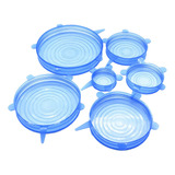 6pcs / Set Tapas Elásticas De Silicona Reutilizables