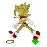 Sonic The Hedgehog Dorado Figura Articulada Con Luz