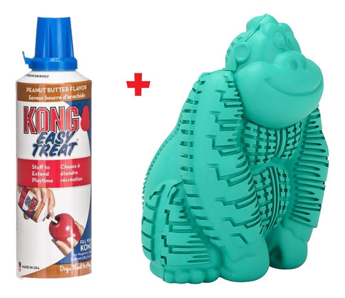 Lata Kong + Juguete Dental Perros Mordedera Gorila Mordible