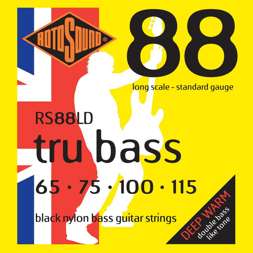 Rs88ld Cuerdas De Guitarra De Bajo De Nailon Negro (65 75 10