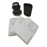 Kit Motor E Saco Com Filtro Para Aspirador Lavor Compact 12l