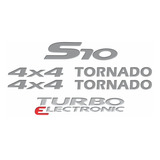 Kit Emblema Adesivo Resinado S10 Tornado 4x4 Kitr30 Fgc