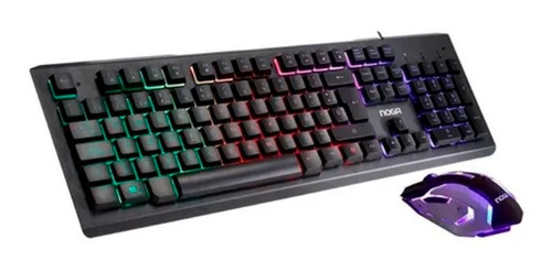 Combo Teclado Y Mouse Gamer Luz Led Noga Nkb-089