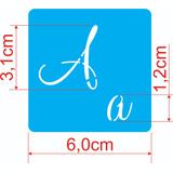 Stencil, Molde Abecedário Com Letras E Números 6x6