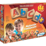 Jogo Pedagógico De Madeira Abcd Com 144 Peças Xalingo