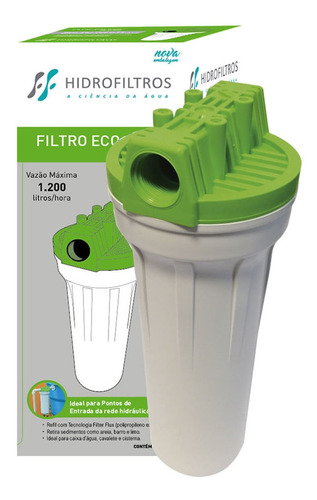 Filtro Para Caixa Dagua Eco 9.3/4  1200l Hidrofiltros