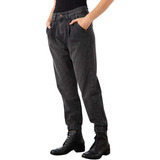 Pantalon Algodon Mujer Wanama Will Elvis Black Tipo Jean