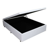 Base Para Cama Box Casal Érica Com Baú Branca Cor Branco