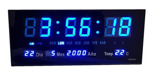 Reloj De Pared Electrónico De Led Azul