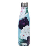 Drinkpop Botella Térmica Acero Inoxidable Doble Capa Premium Color Flor Celeste 500ml