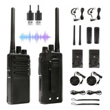 2 Radios Walkie Talkie Recargable, Con Manos Libres