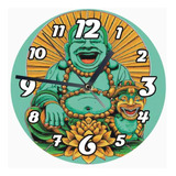 Reloj De Madera Brillante Diseño Buda B38