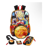 Set Morral+lonchera +cartuchera X 5 Piezas Dragon Ball Z 