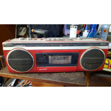 Radio Gravador Sharp Qt-12 Sucata Pra Peças Ou Concerto #av