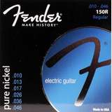 Encordado Guitarra Eléctrica Fender 150r 010-46 Pure Nickel