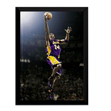 Quadro Kobe Bryant Basquete Lenda Poster Moldurado