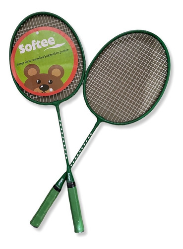 Kit Badminton Softee Junior 2 Raquetas + Funda 