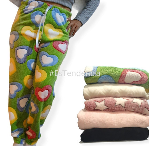 Pantalon Pijama Mujer  Polar Soft Peluche Premium + Talles