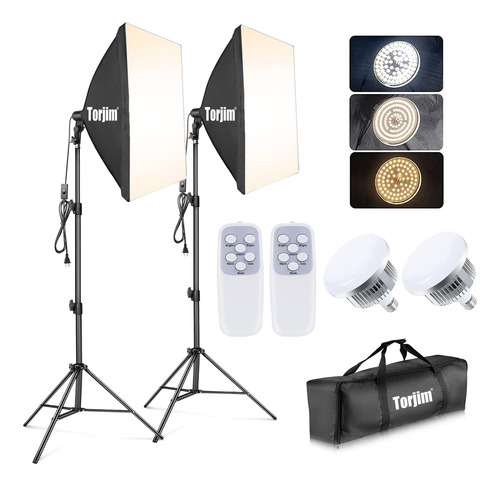 Torjim Softbox Kit De Iluminación Para Fotografía, Ilumin.