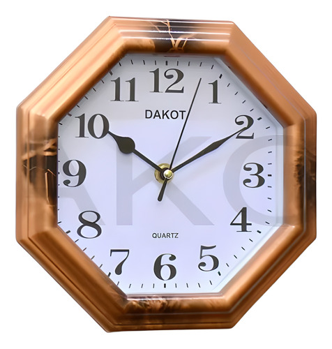 Reloj De Pared Dakot Pp72  Color Madera Octogonal