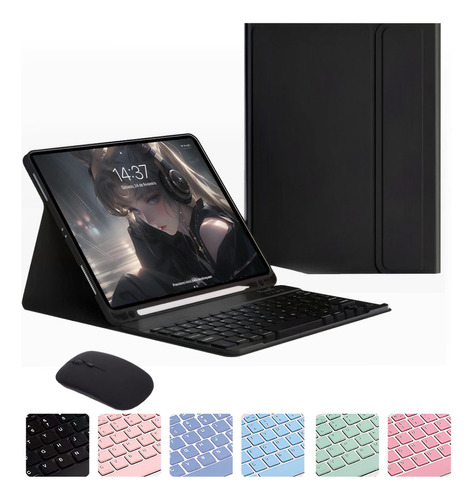 Capa Para iPad 10.2'' 9ª 8ª 7ª Geração + Teclado + Mouse