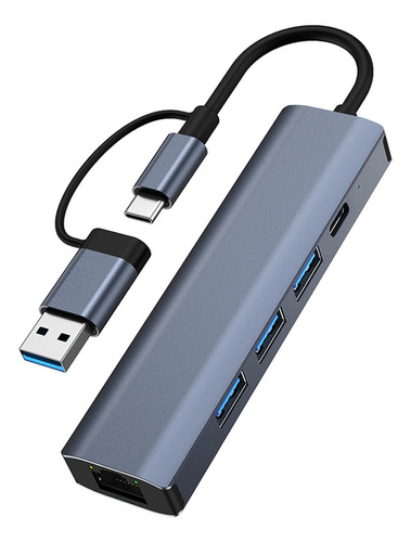 Adaptador Usb 3.0 Tipo C A Ethernet Hub Multipuerto Usb Para