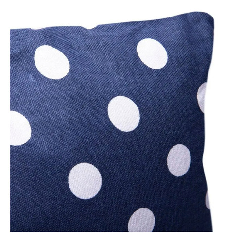 Cojin 40x40cm Reversible Puntos Azul Dib