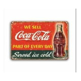 Señales - Meowprint Ice Cold Coca Cola Retro Vintage Bar Sig