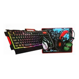 Kit Mouse Teclado Audifonos Gamer Mousepad Yelandar Rgb