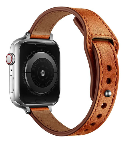 Pulseira De Couro Para Apple Watch Série 8 7 Se 6 5 4 3