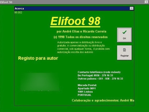 Elifoot 98 - Atualizado 22/23 + 1000 Times