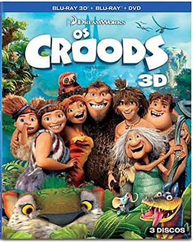 Blu-ray 3d + 2d + Dvd Os Croods - Original & Lacrado