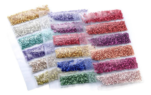 6 Colores Piedras Cristal Triturado Strass Maquillaje Resina