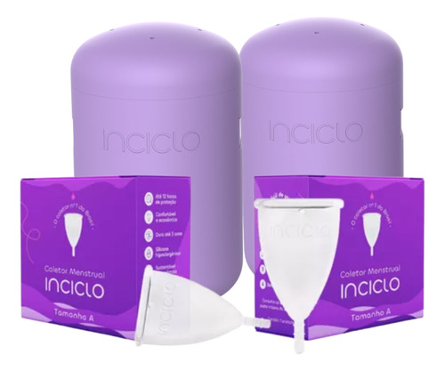 Kit 2 Coletores Menstrual 2 Cápsulas Todos Tamanhos Inciclo