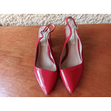 Zapatos Tacones Andrea Para Dama Rojos Usados #23.5