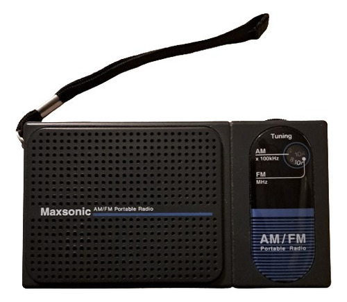 Radio Am Fm Maxsonic Mx-8a Portatil Negra