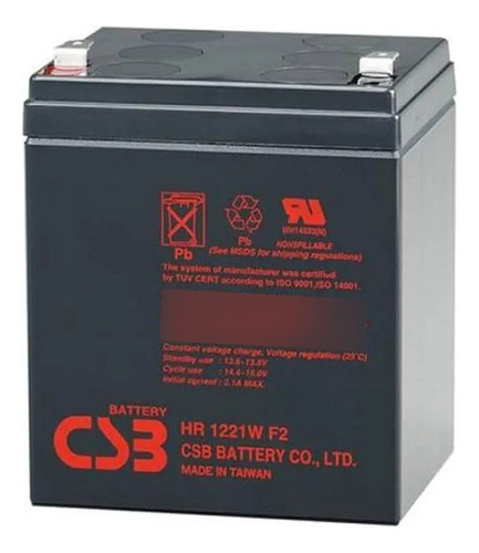 Bateria 12v 5ah Csb Nobreak Apc Sms Hr1221w 1 Ano Garantia