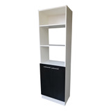 Mueble Hornos Microhondas+electrico Ptas Negra 180 X 55 X 35