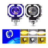 2pcs Faros Auxiliares Lupa Led 160w Para Auto Moto Luz Azul