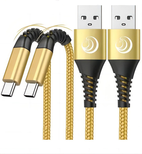 Cable Usb Tipo C Yosou Carga Rápida Qc3.0 6a 2m Nylon 2pzs