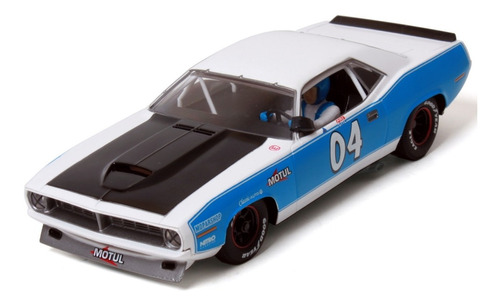 Autoslot - Scx Plymouth Barracuda  White And Blue Oferta!!