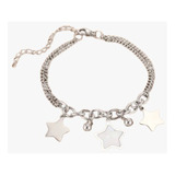 Pulseira Camadas 3 Estrelas Madre Pérola De Aço Inoxidável