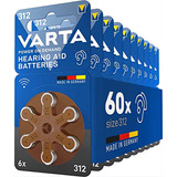 Caja De 60 Pilas 312 Varta Alemanas Para Audífono