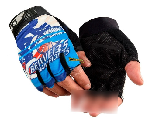 Guantes Cortos Medio Dedo Palma Antideslizante Ciclismo