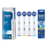 Escova Dental Elétrica Recarregável Oral B + 08 Refil 110v