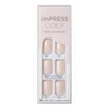 Kiss Impress Color Press-on Manicure, Gel Nail Kit, Puref Aa