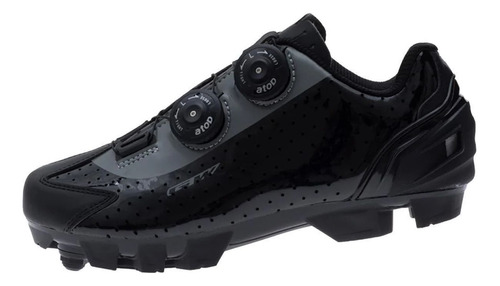 Zapatilla Ciclismo Mtb Gw Elite Doble Boa Negro/gris