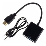 Cable Conversor Hdmi A Vga Con Audio Ps3  Laptop Monitor