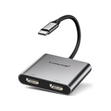 Adaptador Usb C Dual Hdmi, Adaptador Monitor Dual De 4k...